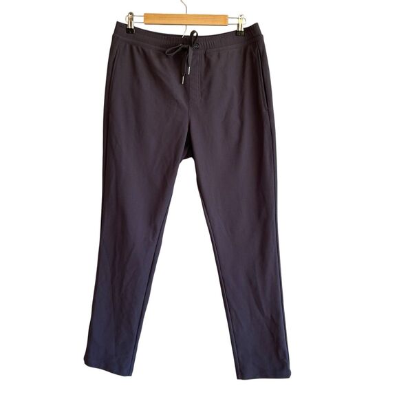 Rhone Mens Ribbed Athletic Pants Size Medium Gray Stretch Drawstring Waist - Picture 1 of 14